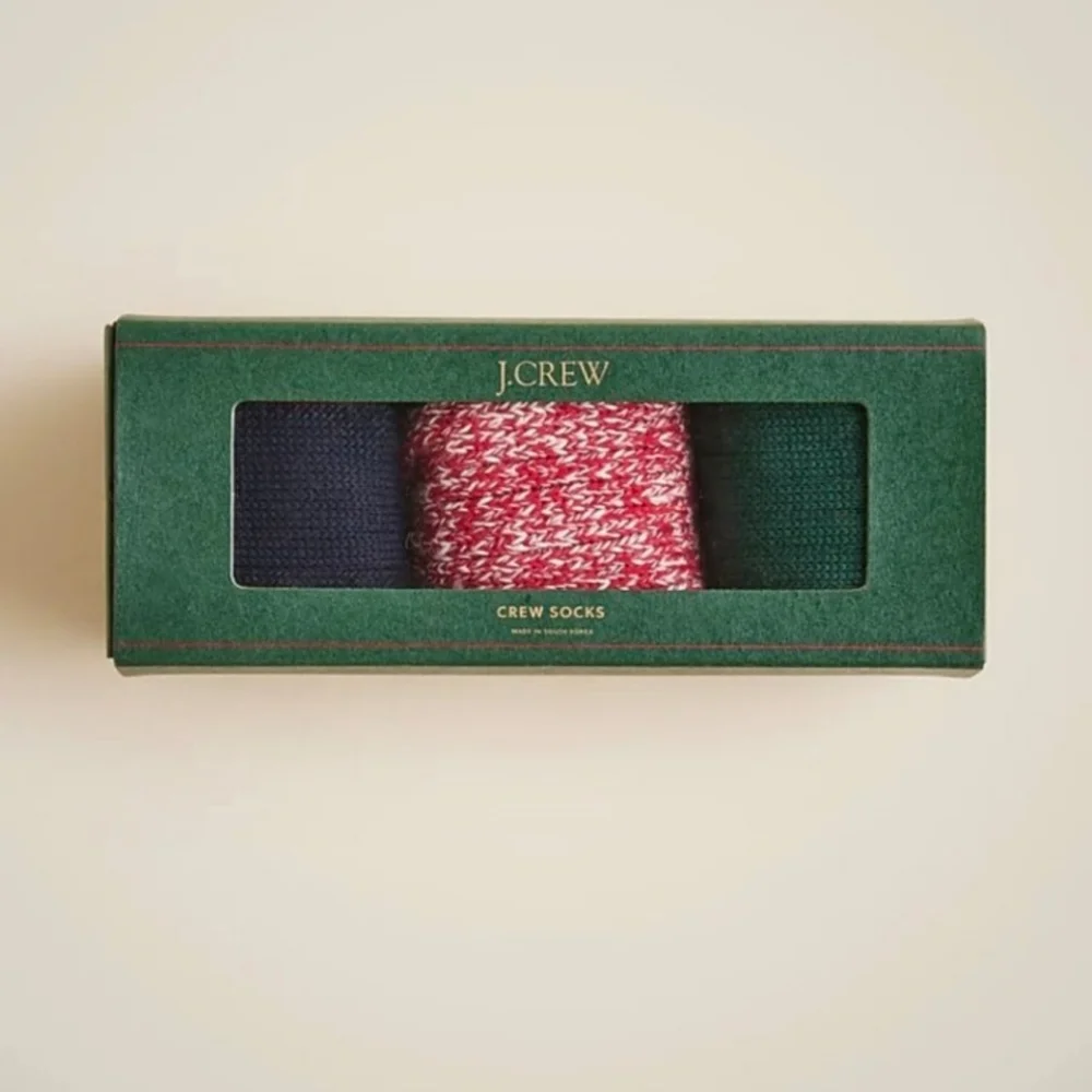 J.Crew Lodge socks three-pack - Cotton Blend O/S BNWT SO $90*
